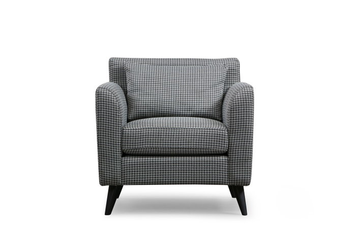 Atelier Del Sofa Nordic Armchair Patterned Blanco y Negro